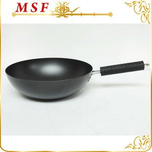 heat proof handle and nonstick coating carbon steel wok