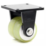 Heavy duty steel caster with double ball bearing nylon wheel caster