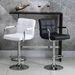 Height Adjustable Leisure Bar Stool Bar Chair Modern Simple Swivel High Stool