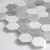 Import Hexagon shaped for wall and kitchen decoration by natural white carrara bianco white marble mosaic tiles from China