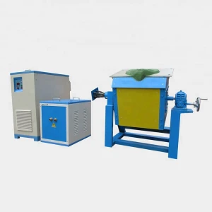 high efficiency small portable IGBT medium frequency induction 50kg steel scrap melting furnace for metal scrap melting