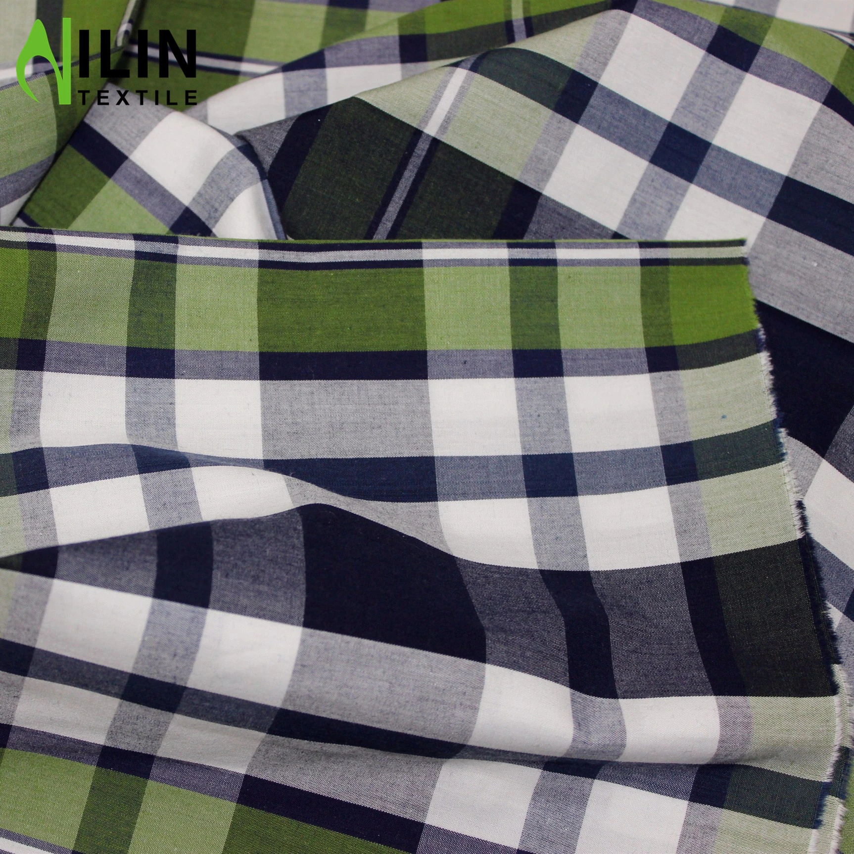 High end cotton fabric, comfortable organic 100% cotton yarn dyed check woven plaid fabric shirt fabric 100% cotton