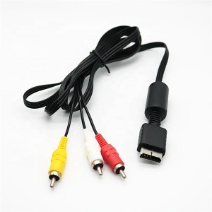High quality   1.8M   PS2/3 AV cable Suitable for  2/3 games console   2/3 AV Video Cable