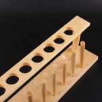 High quality best product teaching supplies Wooden test tube rack 6 holes laboratory apparatus