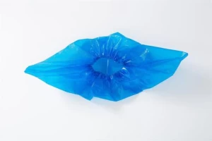 High quality biodegradable disposable cpe plastic shoe cover blue handmade shoe cover