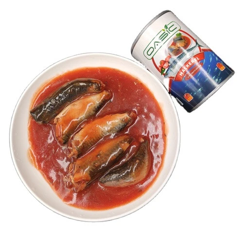 High quality canned mackerel in tomato sauce 425g canned fish