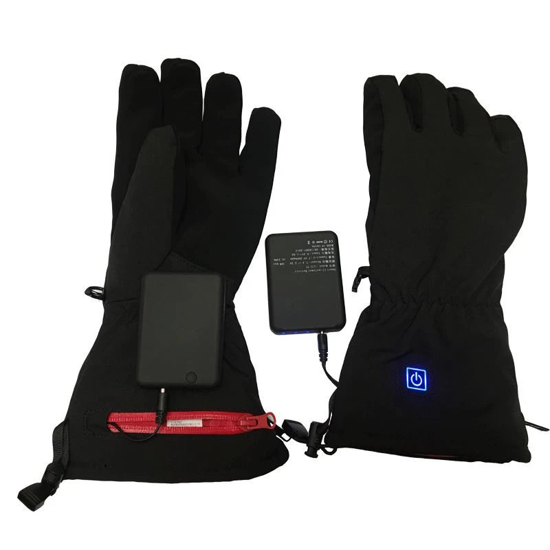 High Quality Climbing Waterproof Sports Ski USB Battery Powered Heated Gloves 7.4V