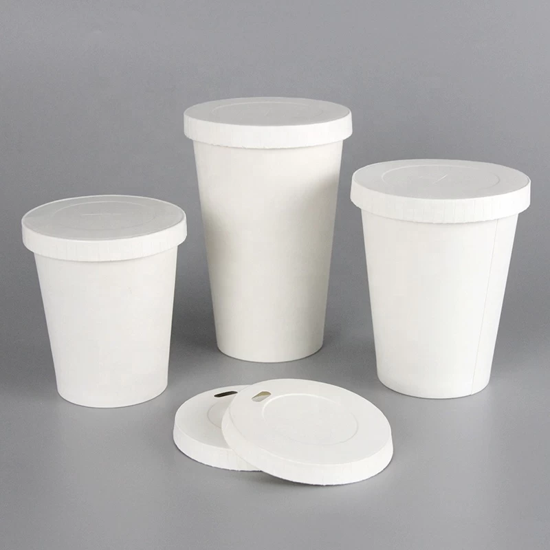 High Quality Eco Friendly Disposable Kraft Paper Lids to Match all Kinds of Paper Cups