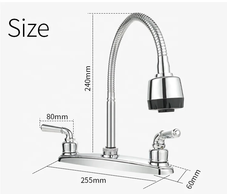 High Quality Fashion Kitchen Faucets Cheap Dual Handle Sink Faucets Brass Taps Faucet Kitchen