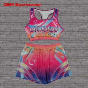 High quality girl sublimation cheerleading uniforms