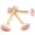 Import High quality jade roller face massager rose quartz anti aging jade stone roller rose gold metal with box from China