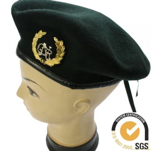High quality metal badge military beret for sale