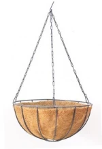 High Quality Metal Hanging Basket Planter With Coconut Coir Liner from Viet Nam