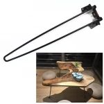 High Quality Metal Iron Folding Table Legs Coffee Dining Hairpin Table Legs Long Table Stand Folding Hairpin Legs Black