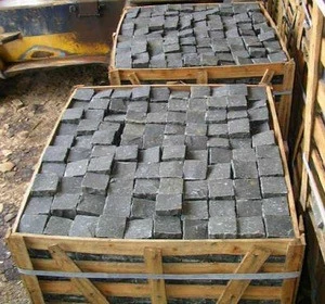 High Quality Natural  Basalt Cubic Stone - Driveway Paving Stone for Sale