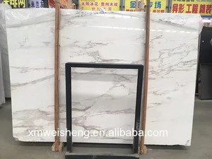 High quality new calacatta white marble 1.8cm thick slab price to hotel reception counter