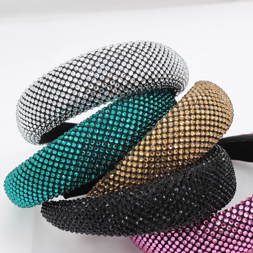 High Quality New Fashion Bling Crystal Headband Luxury Rhinestone Baroque Headband For Women Hair Accessories