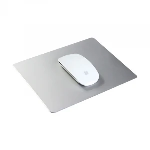 High Quality Printed Ergonomic Aluminum Large Gaming Mouse Pad Custom Logo, Promotional Premium White Metal Mouse Pad