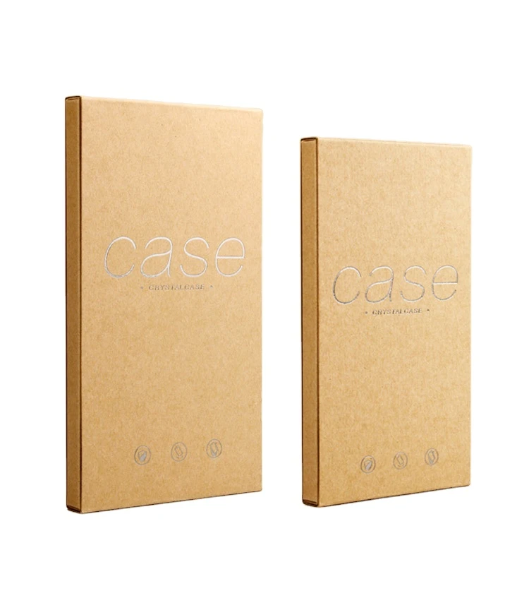 High Quality Pull-Out Print logo Mobile Phone Case Packaging Box Kraft Paper Box