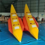 High Quality PVC Double Tubes Inflatable Sea Banana Boat Tubes For 3 Person