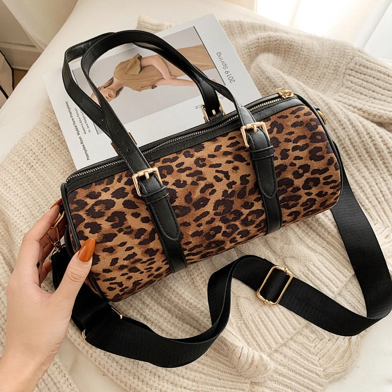 High quality simple design zebra pattern pu leather shoulder crossbody handbags tote purse travel bags
