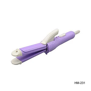 HM-231 New Design Spiral Plastic Ceramic Cordless Electric Mini Curling Iron Hair Curler As Seen On Tv