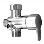 Holdheld Bidet Sprayer Brass T-adapter with Shut-off Home Bathroom HOT And COLD Mixing Valve Kit 4-way Tee Connector For Bidet