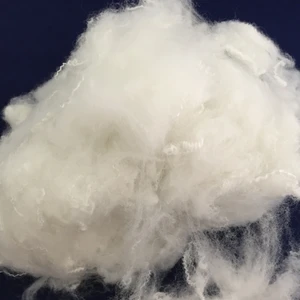 hollow conjugated silicon polyester staple fiber 7dx64mm white chemical fiber
