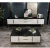 Import Hong Kong-style light luxury post-modern simple TV ark tea table combination sitting room lacquer black and white cabinet from China