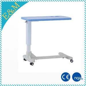 hospital overside table, abs medical table, mobile overbed table