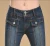 Import Hot Garment Stock Lot Denim Ladies Bell Bottom Jeans Trousers Pants from China