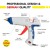 Import Hot Melt Glue Gun Full Size 100W Professional Kit with Case 12 Glue Sticks White Silicone Glue Gun from China