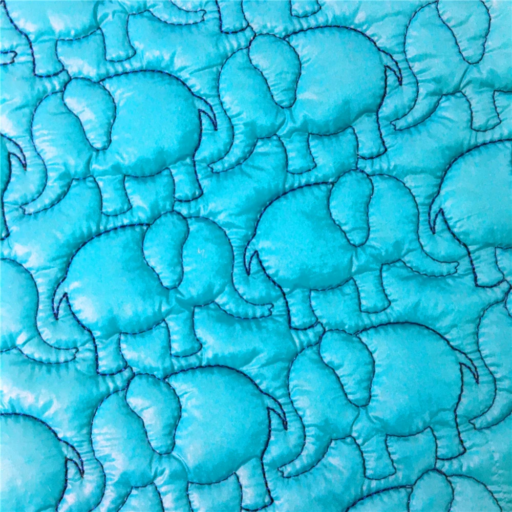 hot sale 2019 high density elephant pattern quilted padding nylon fabric children garment fabric