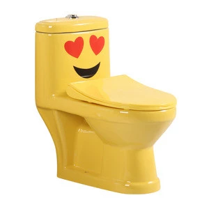 hot sale ceramic colored toilet bowl  one piece wc toilet for children baby lavatory