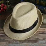 Hot sale custom cheap fedora straw hat men