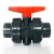 Import Hot sale DN32 pvc double union ball manual valve from China