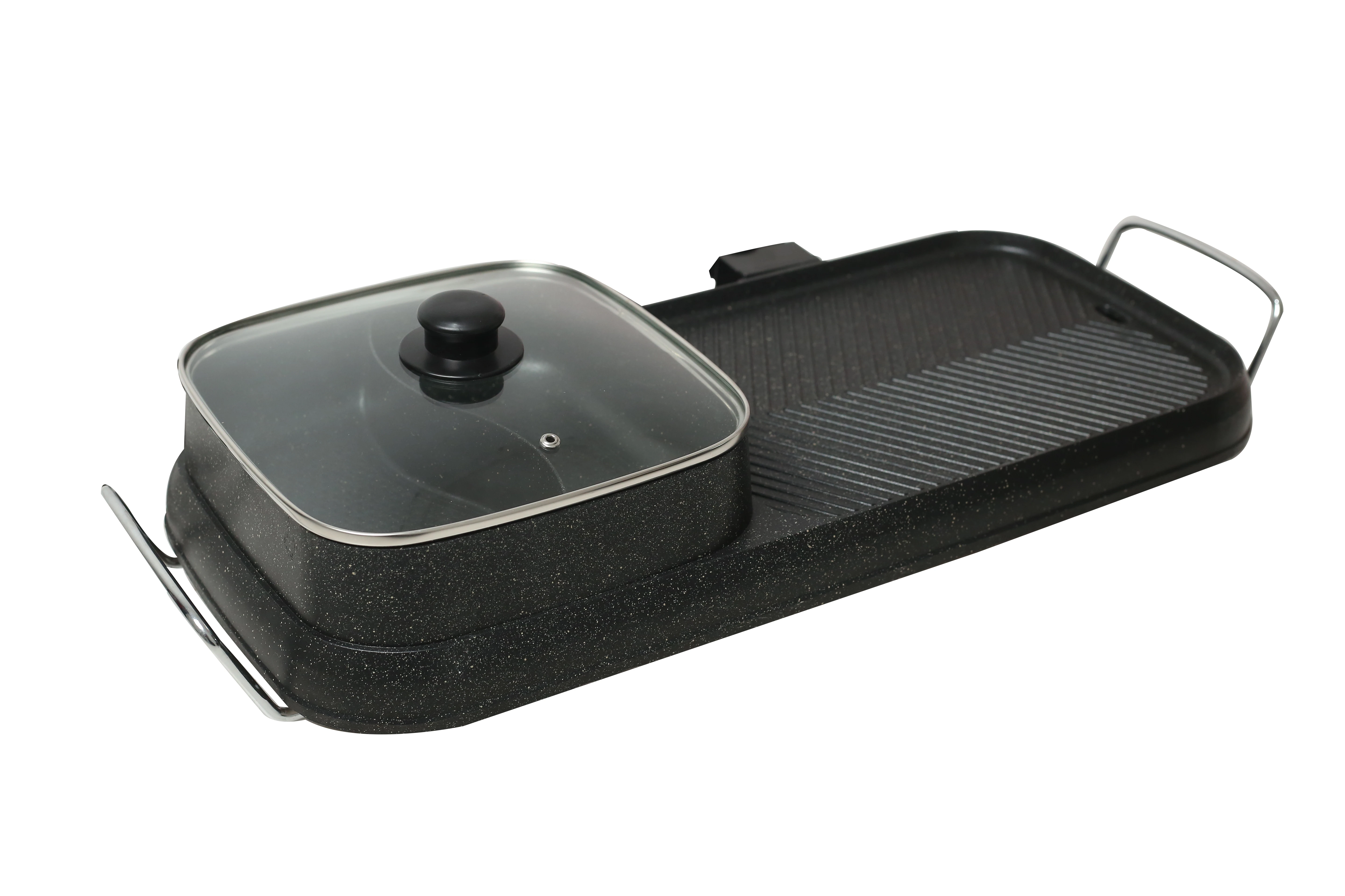 Hot sale electric Mult- pans table top bbq grill pan  factory wholesale electric griddle with hotpot high quality barbecue grill