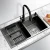 Import Hot Sale High Quality 304 Stainless Steel Nano Handmade Black Square Kitchen Sink from China
