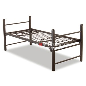 Hot sale hotel furniture cheap single steel hotel bed with mattress