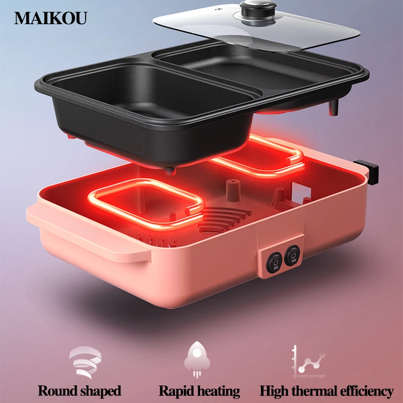 Hot Sale Multi-functional Mini High Quality 2 In 1 Hot Pot And Grill