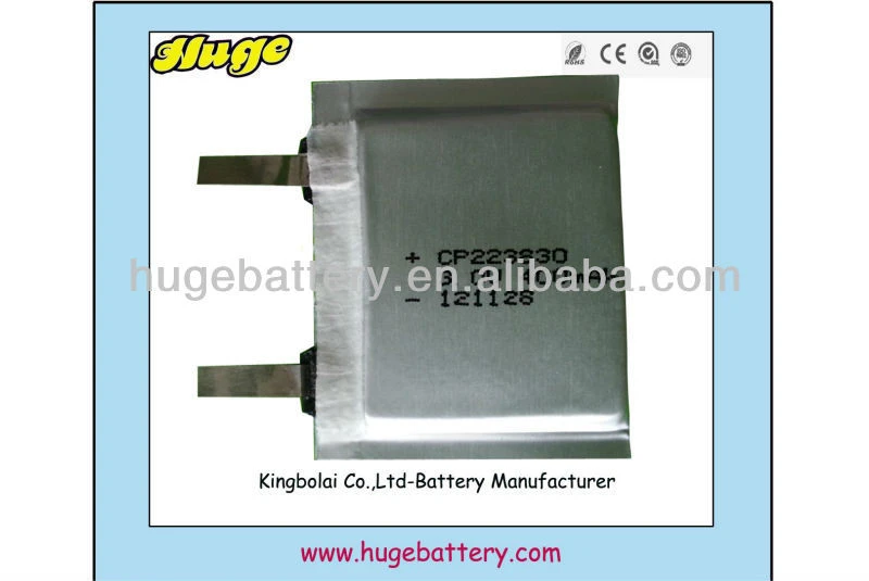 Hot Sale Primary Lithium Battery Ultra Thin Battery 3v Cp223830 400mah