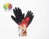 Hot sell latex nitrile coated natural rubber glove durable cotton non-slip work gloves