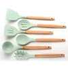 Hot Selling 12pcs PP Plastic Holder Eco Friendly Non-stick Silicone Kitchen Tools Set Cute kitchenware