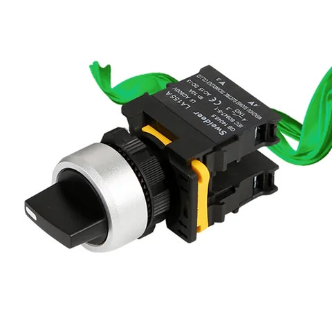 Hot Selling 2/3 Position Self Locking Momentary Waterproof Knob Switch Push Button Rotary Switch for Mechanical Equipment