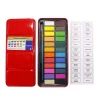 Hot selling 24 colors artist water color paint set in blue/red tin box
