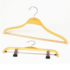 Hot Selling custom logo multifunction cloth laminated hanger with clip