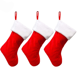 hot selling Red and White Christmas Decoration Christmas socks Gift Bags Christmas stockings
