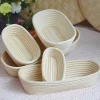 Hot selling simple oval banneton bread proofing basket handmade rattan European style bread basket bake bread mold