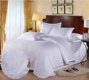 Hotel used cotton stripes pattern hotel duvet cover for bedding set