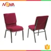 hotsale high quality wholesale modern stacking padded interlocking cheap used metal church hall chair for thear furniture
